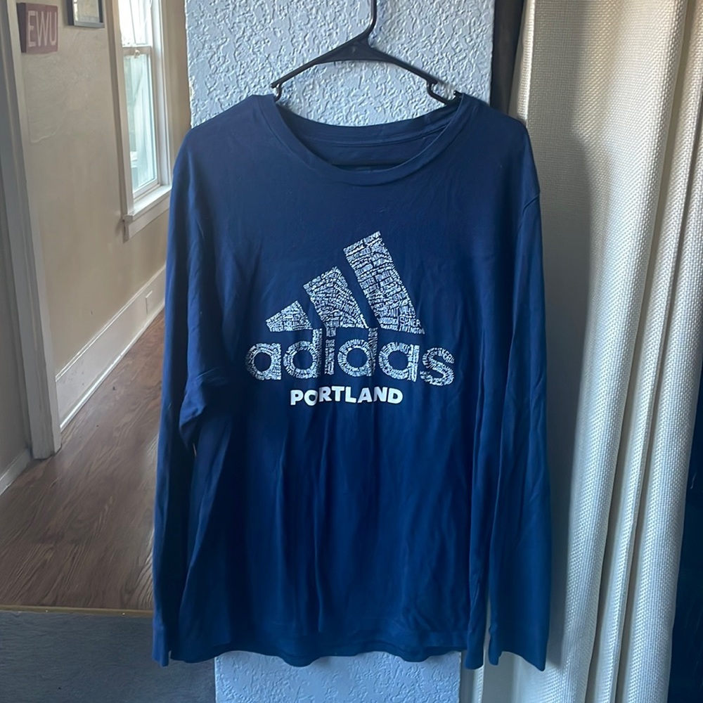 Adidas Men’s Navy Blue Long Sleeve Tee